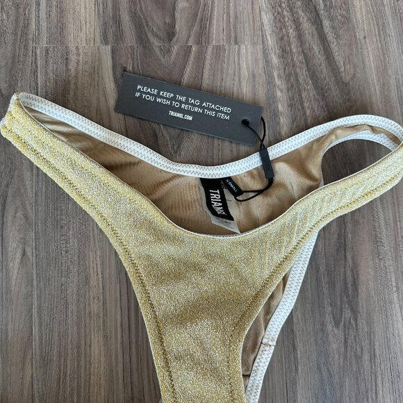 NWT Triangl Maia Gold Bikini Set & Fanny Pack XS - Picture 5 of 11